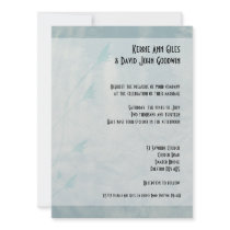 Wedding Invitations – Aged Blue Flowers