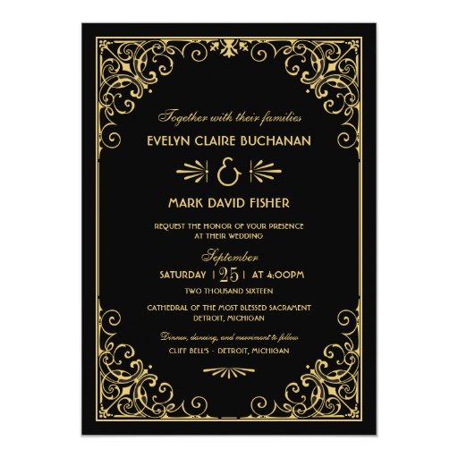 deco wedding invitations templates wedding invitations deco style zazzle deco wedding invitations templates wedding invitations deco style zazzle