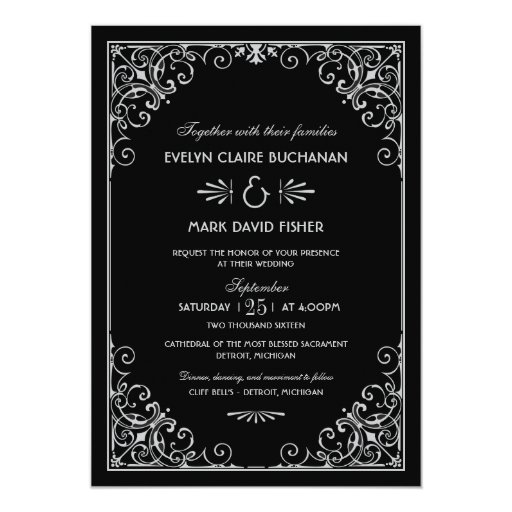 deco themed wedding invitations wedding invitations deco style zazzle deco themed wedding invitations wedding invitations deco style zazzle