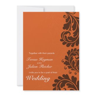 WEDDING INVITATIONS :: bold flourish 1P invitation