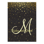 Wedding Invitations | Gold Glam Confetti Invite