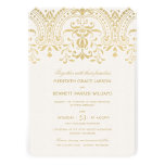 Wedding Invitations | Gold Vintage Glamour
