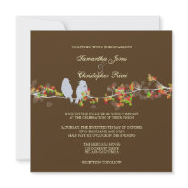 Wedding Invitations, love birds colorful blossoms by custom_stationery Wedding Invitations, love birds colorful blossoms