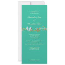 Wedding Invitations, love birds colorful blossoms by custom_stationery Wedding Invitations, love birds colorful blossoms