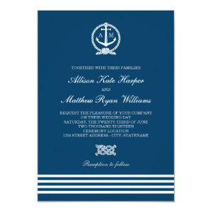 Wedding Invitations | Nautical Stripes Theme 5