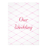Wedding Invitations, Pink Quilted Pattern invitations