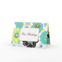 Wedding Invitations ~ summer florals blue poppies cards