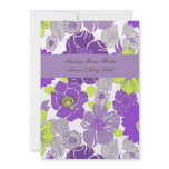 Wedding Invitations ~ summer florals purpl poppies