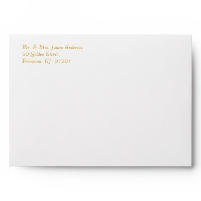 Wedding Invitations- White & Gold Heart Ribbon Envelopes Zazzle_envelope Wedding Invitations- White & Gold Heart Ribbon Envelopes Zazzle_envelope