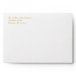 Wedding Invitations- White & Gold Heart Ribbon Envelopes