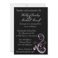 wedding,invite,black,white,pink,classy,chic,simple invitation