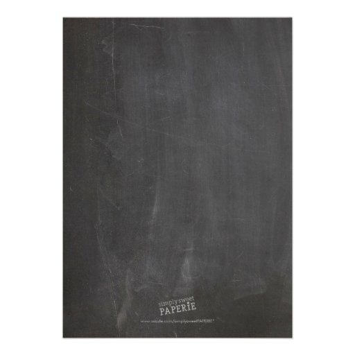 WEDDING INVITE elegant flourish chalkboard gray