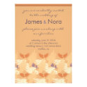 Wedding Invite - Heartwings (apricot/lavender)