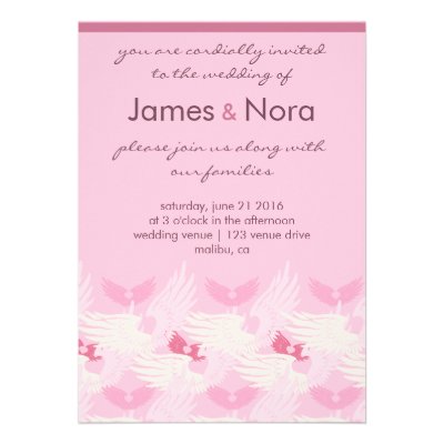 Wedding Invite - Heartwings (pink)