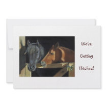 WEDDING INVITE: HORSES, Western: PASTEL