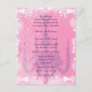 wedding for Midnight vintage On Postcard Blue chandelier White  Invitation Vintage Wedding