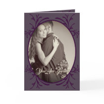 Wedding Invtitation Grape Purple Swirls & Flowers cards