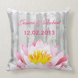 Wedding Keepsake Rustic Floral Pillow