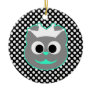 Wedding Kitty Green - Gray Christmas Ornament