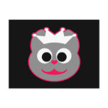 Wedding Kitty Pink - Gray Postcards