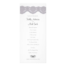 Wedding Lace grey & black invite