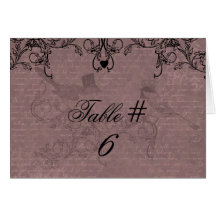 Wedding Love Birds Customized Table Number Cards