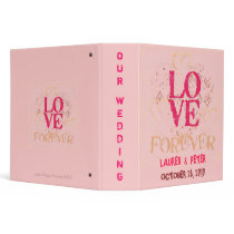 Wedding Love Pink Photo Binder - Custom Text