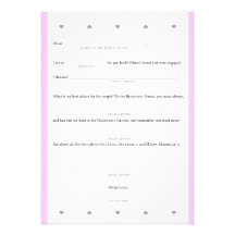 Wedding Mad Libs Tiny Pink Hearts Invitations