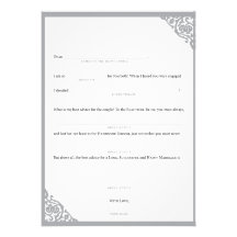 Wedding MadLibs Grey Vine Personalized Invitations