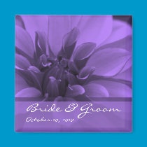 Wedding Magnet - Dahlia in purple magnets