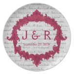 Wedding Memento with Red Vintage Frame Plate