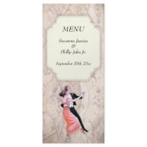 Wedding Menu 1920's Theme Customized Rack Card