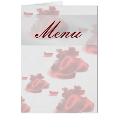 Elegant wedding menu