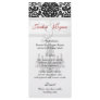 Wedding Menu Cards Chandelier Black White Rack Cards