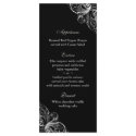Wedding Menu Cards Elegant Monogram Black White rackcard