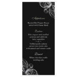 Wedding Menu Cards Elegant Monogram Black White Rack Card Template