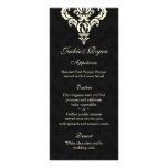 Wedding Menu Cards Formal Black Cream Suede Rack Cards