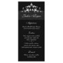 Wedding Menu Cards Formal Black Embellishment Personalized Rack Card