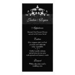 Wedding Menu Cards Formal Black Embellishment Personalized Rack Card