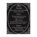 Wedding Menu Cards postcards by blessedwedding Wedding Menu Cards postcards