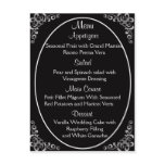 Wedding Menu Cards Post Cards