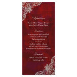 Wedding Menu Cards Red Rose Garden V2 Custom Rack Card
