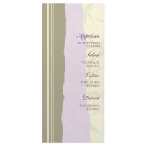 Wedding Menu Purple and Beige Rack Card Template