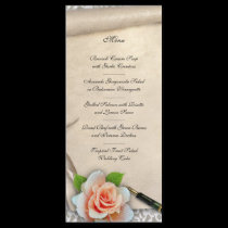 Wedding Menu Scroll rack cards