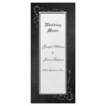 Wedding Menu Template Ornate Gothic Damask rack cards