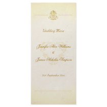 Wedding Menu Template Vintage Parchment Paper Rack Cards