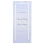 Wedding Menu Template Winter Snowflakes Blue White rack cards
