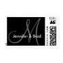 Wedding Monogram Black and White Postage Stamp