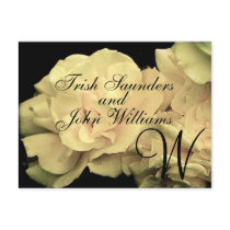 Wedding Monogram Bride Groom Names Announcement postcards by WeddingCentre Wedding Monogram Bride Groom Names Announcement postcards