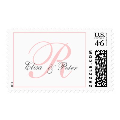 Wedding Monogram Bride Groom Names Stamp